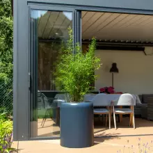 Donica z włókna szklanego AMBIENTE 70 antracyt mat z wkładem