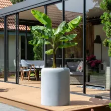 Donica z włókna szklanego AMBIENTE 70 szary beton z wkładem