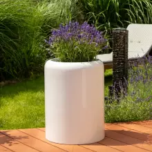 Donica z włókna szklanego AMBIENTE 60 biały połysk z wkładem