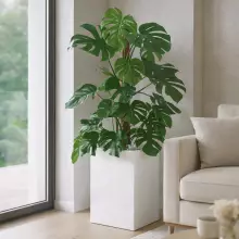 Donica z włókna szklanego D100C biały połysk