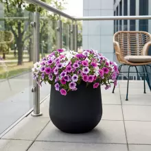 Donica z włókna szklanego SQ50 czarny piaskowiec