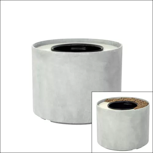 Donica D101DC szary beton z wyjmowany wkładem