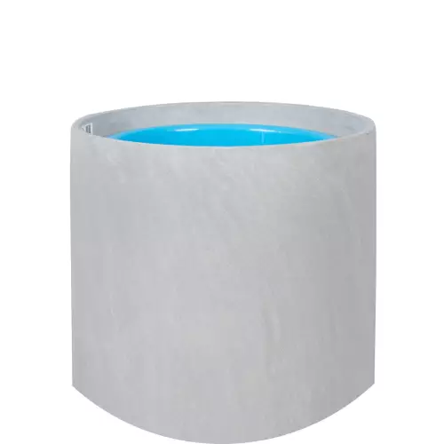 Górna krawędź donicy D101D w kolorze szary beton