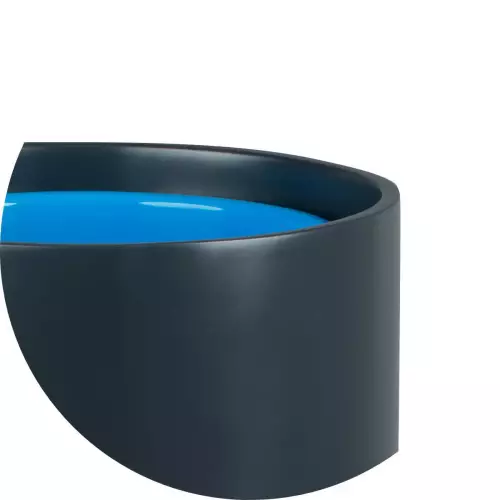 Górna krawędź donicy D101D w kolorze antracytowym