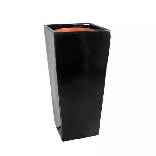 Donica z włókna szklanego D102E w kolorze czarny połysk