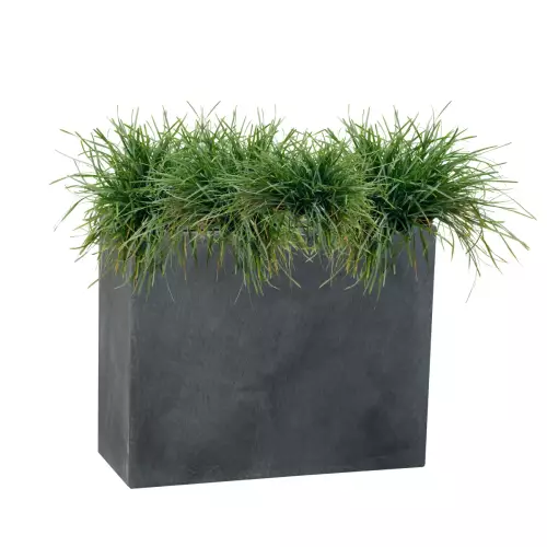 Trawy w donicy D272L 75x31x60 cm w kolorze grafitowy beton