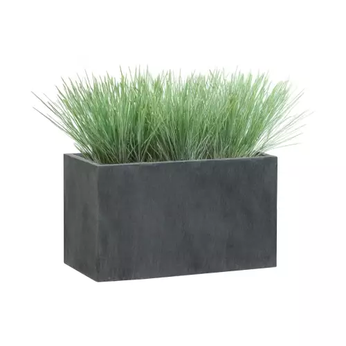 Trawy w donicy D272S w kolorze grafitowego betonu