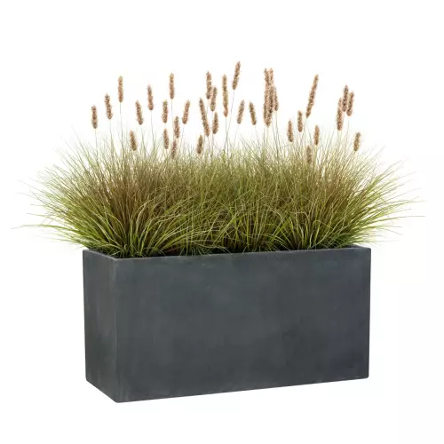 Trawy w donicy D313D grafitowy beton