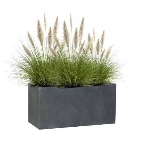 Trawy w donicy D834 grafitowy beton