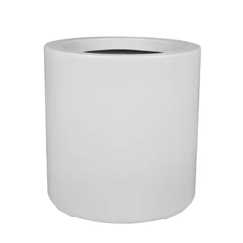 Duża okrągła donica D901E Ø80x80 cm biały mat