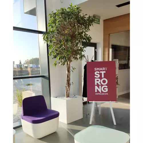 Donica D92D (60x60x60cm) biały połysk do biura