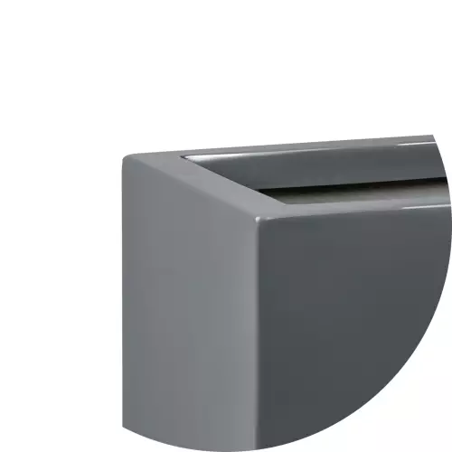 Górna krawędź donicy D972D w kolorze antracyt mat