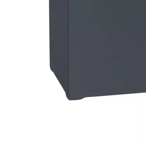 Charakterystyczne nóżki antracytowej donicy D972G