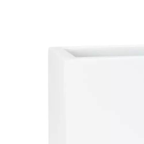 Górny narożnik białej donicy D972G