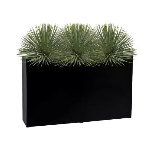 Czarna matowa donica ZADORA Premium D972G