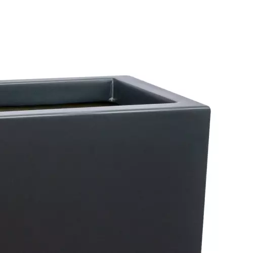 Antracytowa donica D972LB - górna krawędź