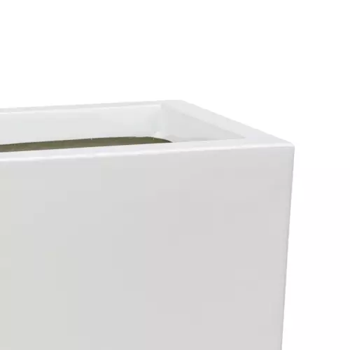 Biała donica D972LB - górna krawędź