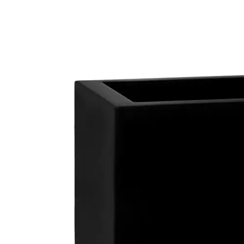 Czarna donica D972LB - górna krawędź