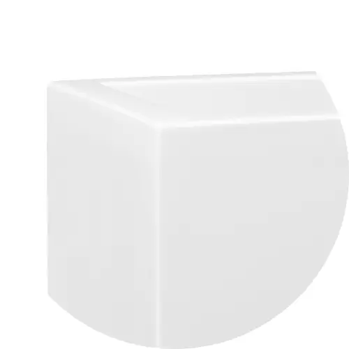 Górna krawędź donicy D972L w kolorze biały połysk