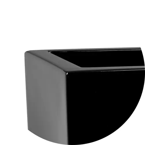 Górna krawędź donicy D972L w kolorze czarny połysk