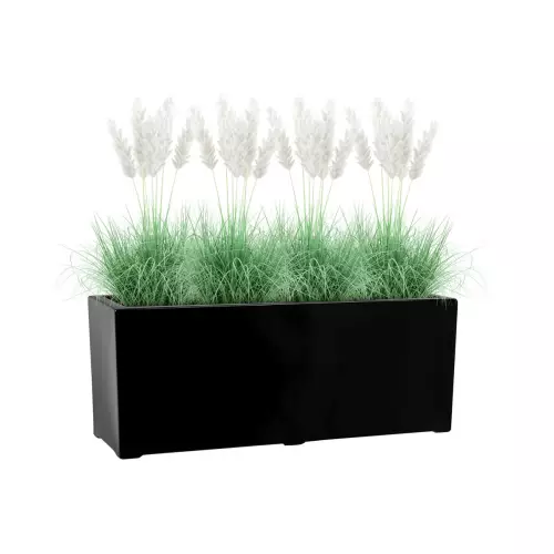 Trawy w czarnej donicy D972L 90x28x34 cm