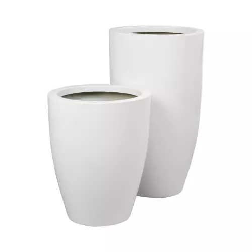 Biała donica D982 w wielkości C (70cm) i F (100cm)