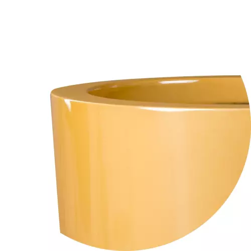 Górna krawędź donicy D982F w kolorze złoty metalik