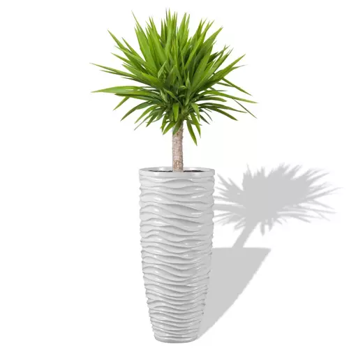 Biała donica D7087D z Yuką