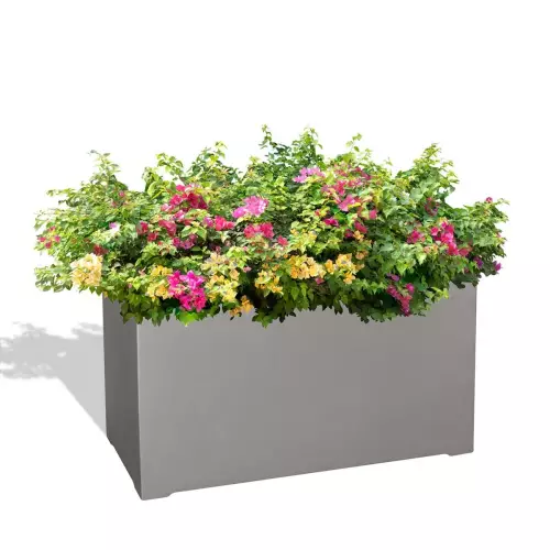 Szara donica D934A z rabatą kwiatową