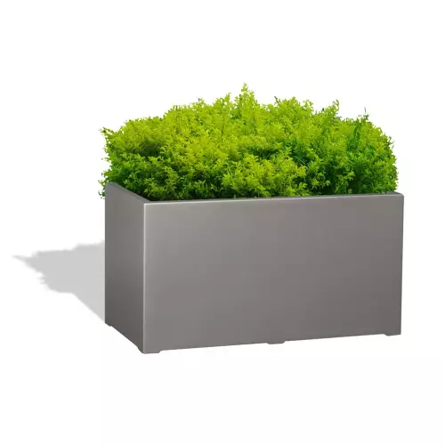 Szara donica D934A z zieloną rabatą