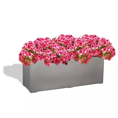 Szara donica D972B z Pelargoniami