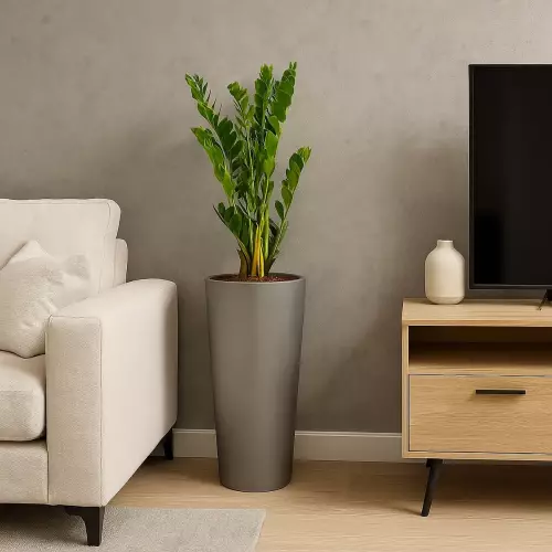 Donica D208D Ø38x76 cm szary mat