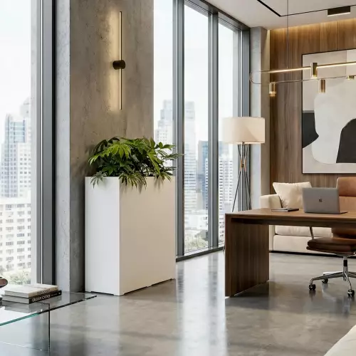 Donica ZADORA Premium D972A biały mat w biurze