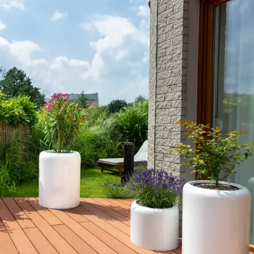 Donice AMBIENTE - komplet biały połysk