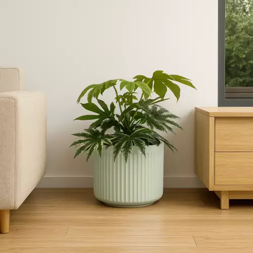 Donica LEO 33 Ø33x42 cm szałwiowy mat