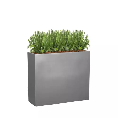 Rośliny w szarej donicy D272A 90x31x76 cm
