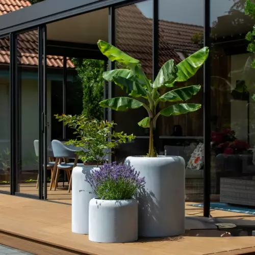 Komplet donic tarasowych AMBIENTE szary beton