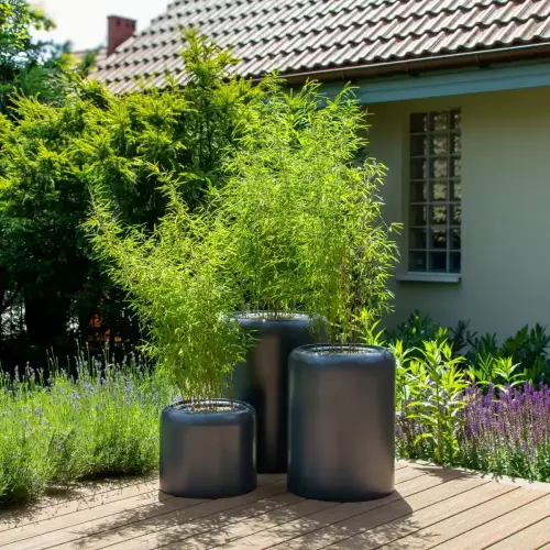 Komplet antracytowych donic AMBIENETE 35, 60 i 70 cm