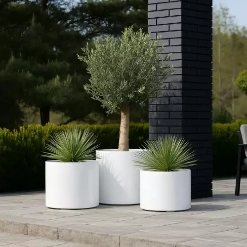 Komplet donic na taras - ZADORA D101 biały połysk