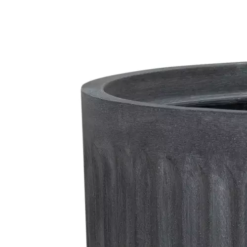 Górna krawędź donicy LEO29 w kolorze grafitowy beton