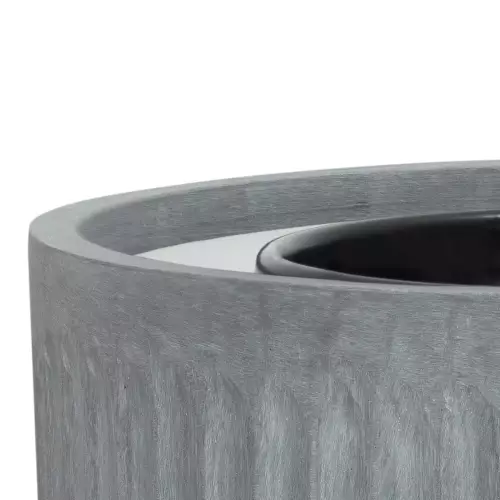 Górna krawędź donicy LEO29 szary beton z wkładem