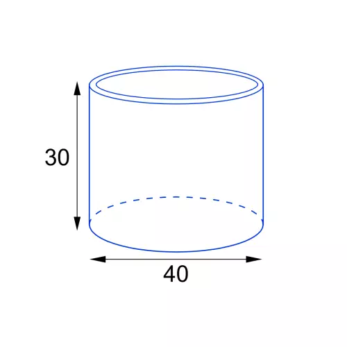 Wymiary donicy D101A bez wewnętrznego wkładu