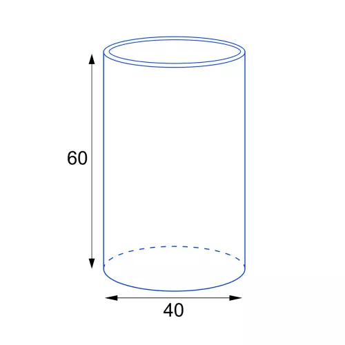 Wymiary donicy D101C bez wewnętrznego wkładu