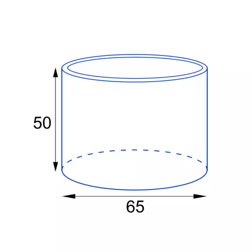 Wymiary donicy D101DC bez wewnętrznego wkładu