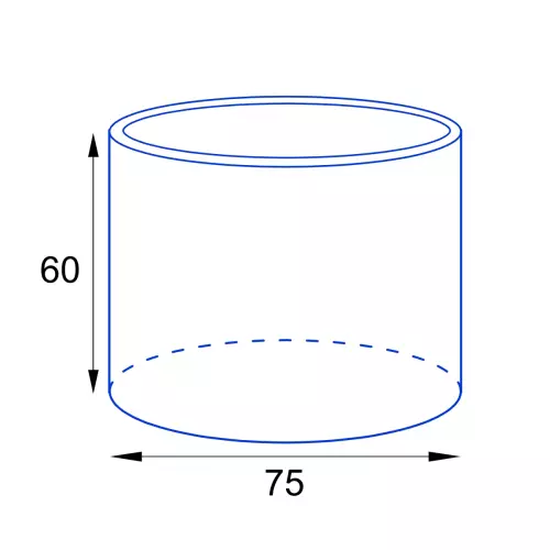 Wymiary donicy D101ED bez wewnętrznego wkładu