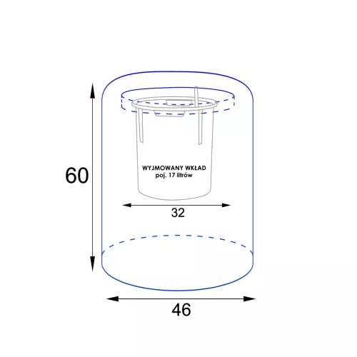 Wymiary donicy AMBIENTE 60