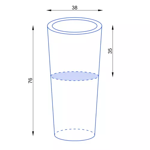 Wymiary donicy D208D