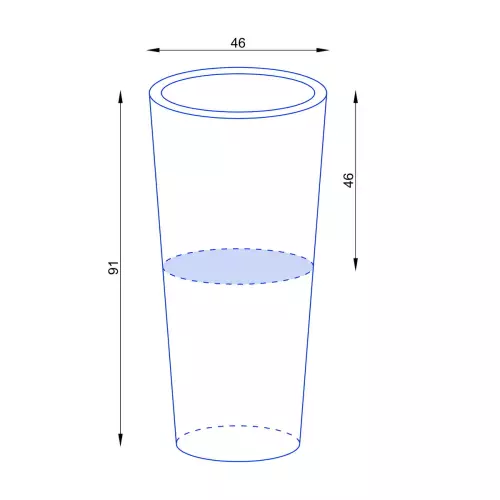 Donica z włókna szklanego D208E wymiary
