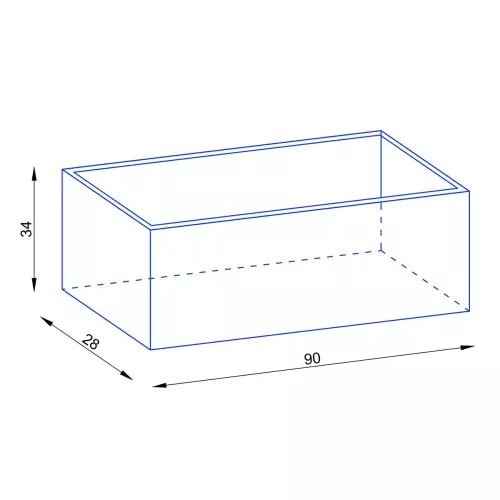 Wymiary donicy D972L