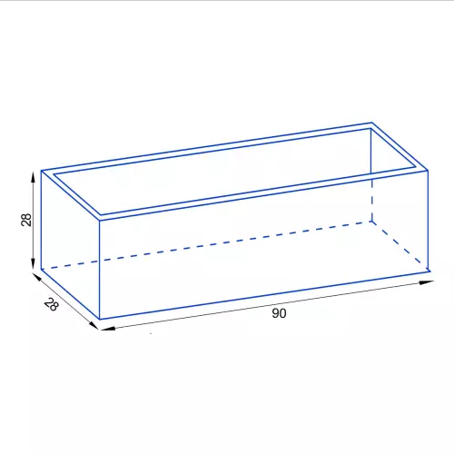 Wymiary donicy D972LB